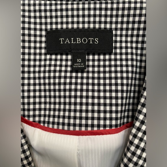 Talbots Women’s blazer Jacket Gingham pattern Size 10 - Picture 9 of 14